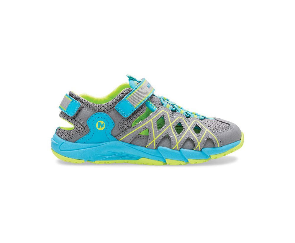 Buty Trekkingowe Merrell Dziecięce Szare/Mięta - Hydro Moc Quench - 150396-JXV